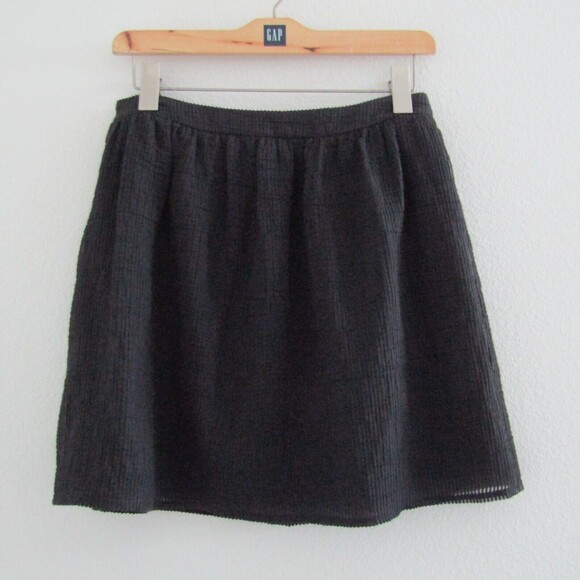 Reiss Skirt 8 Black Ribbed Mini Pleated Goth Dark Coquette Girl Grunge Feminine - Picture 1 of 13